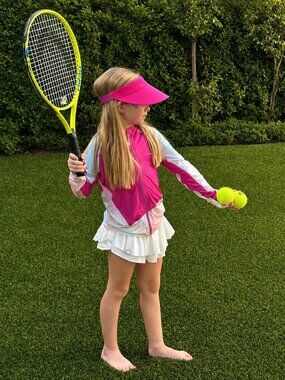Moody Tiger Girls Colorblock Hooded Zip Jacket – Magenta Pastel Size 130 (7)